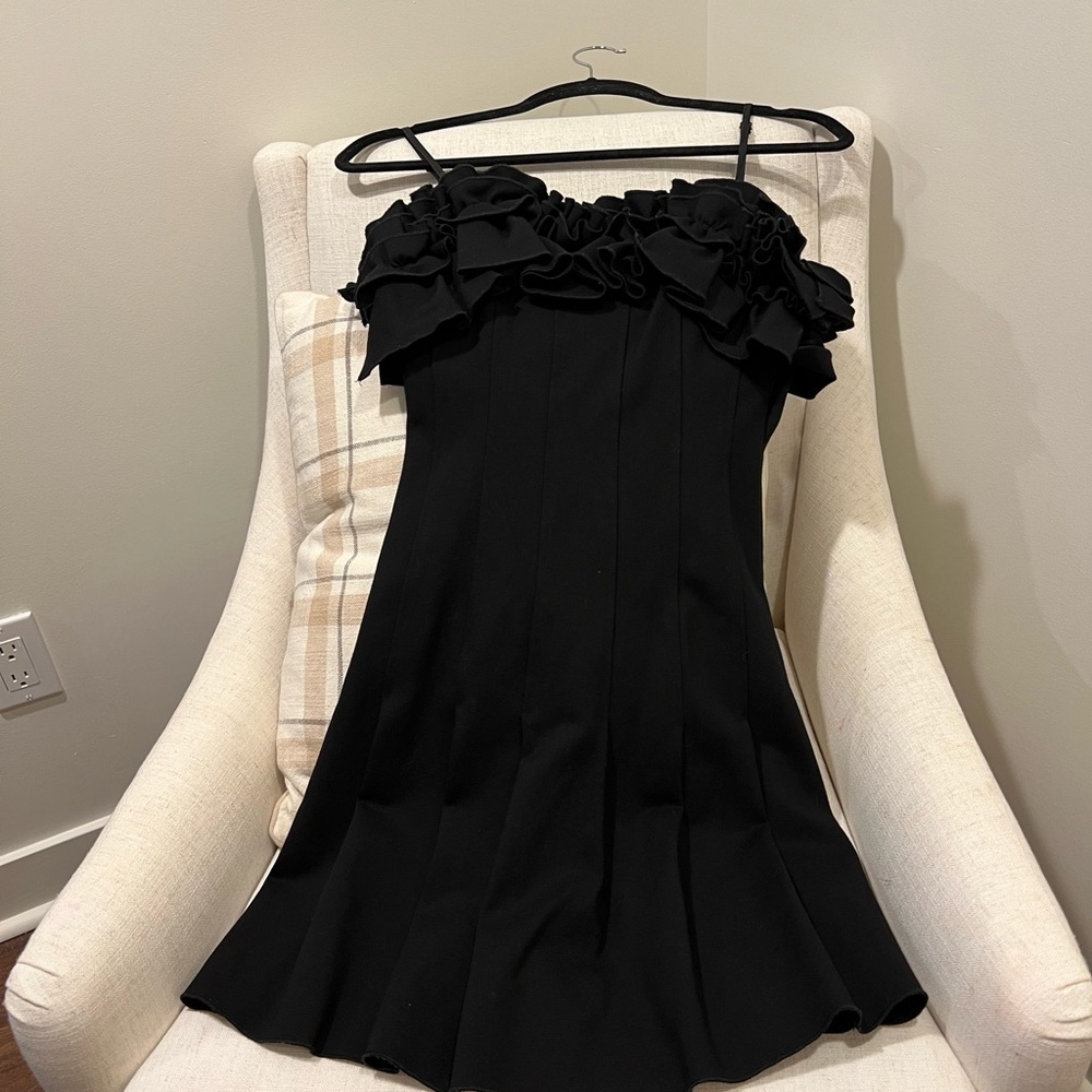 Elegant Black Ruffle Dress